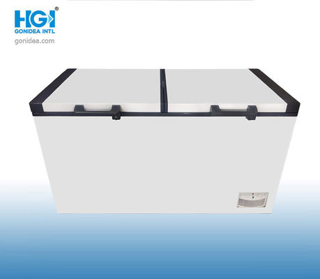 Ticari 486 Litre Derin Göğüs Dondurucu Çift Kapılı R134a Ayarlanabilir Sıcaklık