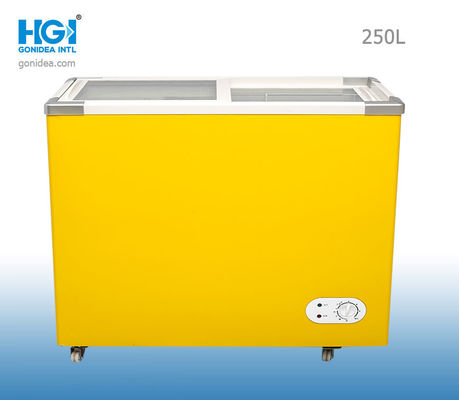 Gonidea Kavisli Cam Derin Dondurucu Buzdolapları 250l 8.8 Cu Ft Beyaz Sarı