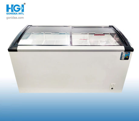 R290 Dondurma Sürgülü Cam Üst Göğüs Dondurucu 358 Litre Manuel Defrost