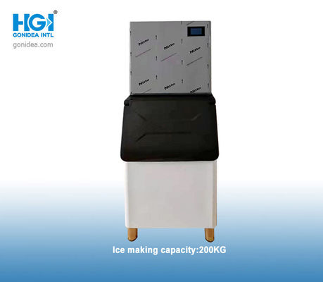 R600a 200kg/ 24h Ticari Buz Blok Yapma Makinesi Küp Buz Makinesi 1100W