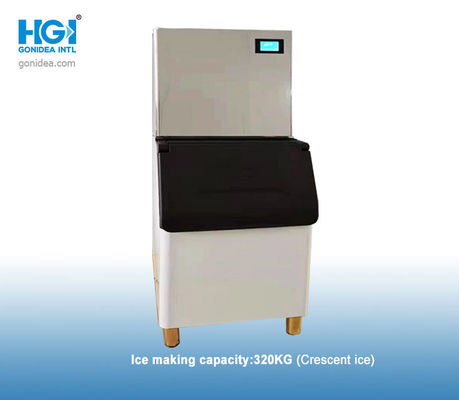 320KG / 24H Otomatik Buz Makinesi Kare Küp Ticari 1500W 105L