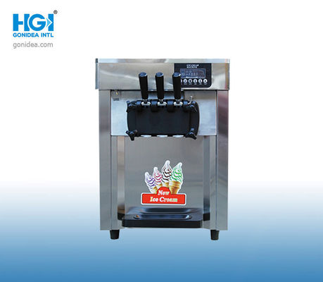 Üç Aromalı Soft Dondurma Makinesi Masa Modeli Küçük Ticari